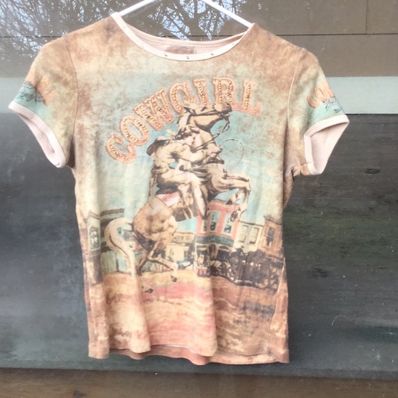 Skinny Minnie Tops - Skinny Minnie cowboy cowgirl boho rodeo barrel racing western tee shirt farmer’s